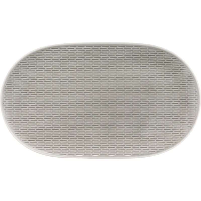 Bauscher -Teller oval coup 37 x 22 cm Gray Scope