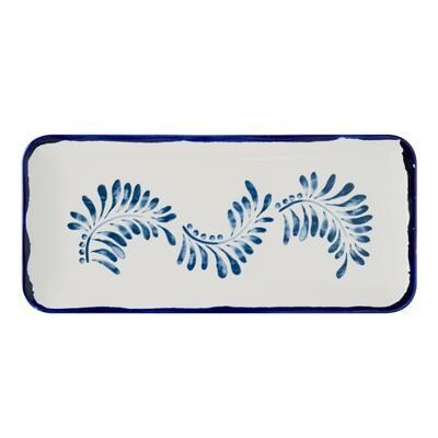 Piatto Rettangolare Organic 34,6 x 15 x 6 cm - Harvest Mediterranean Blue Dudson