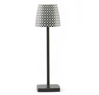 Feng - Lampada tavolo led 11 x 11 cm nera Lumière Mosaik