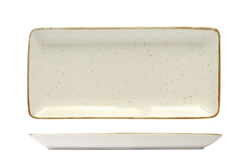 Sango Hospitality - Vassoio rettangolare 25 x 10 cm Java Barley Cream