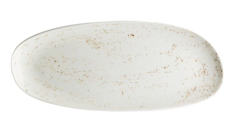 Schönwald - Piatto ovale asimmetrico 18 x 9 cm Unique White Pottery