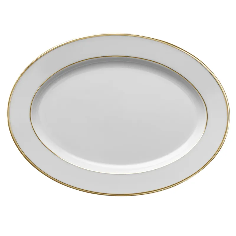 Degrenne - Piatto Ovale 36,5 x 26,5 cm Galon Oro