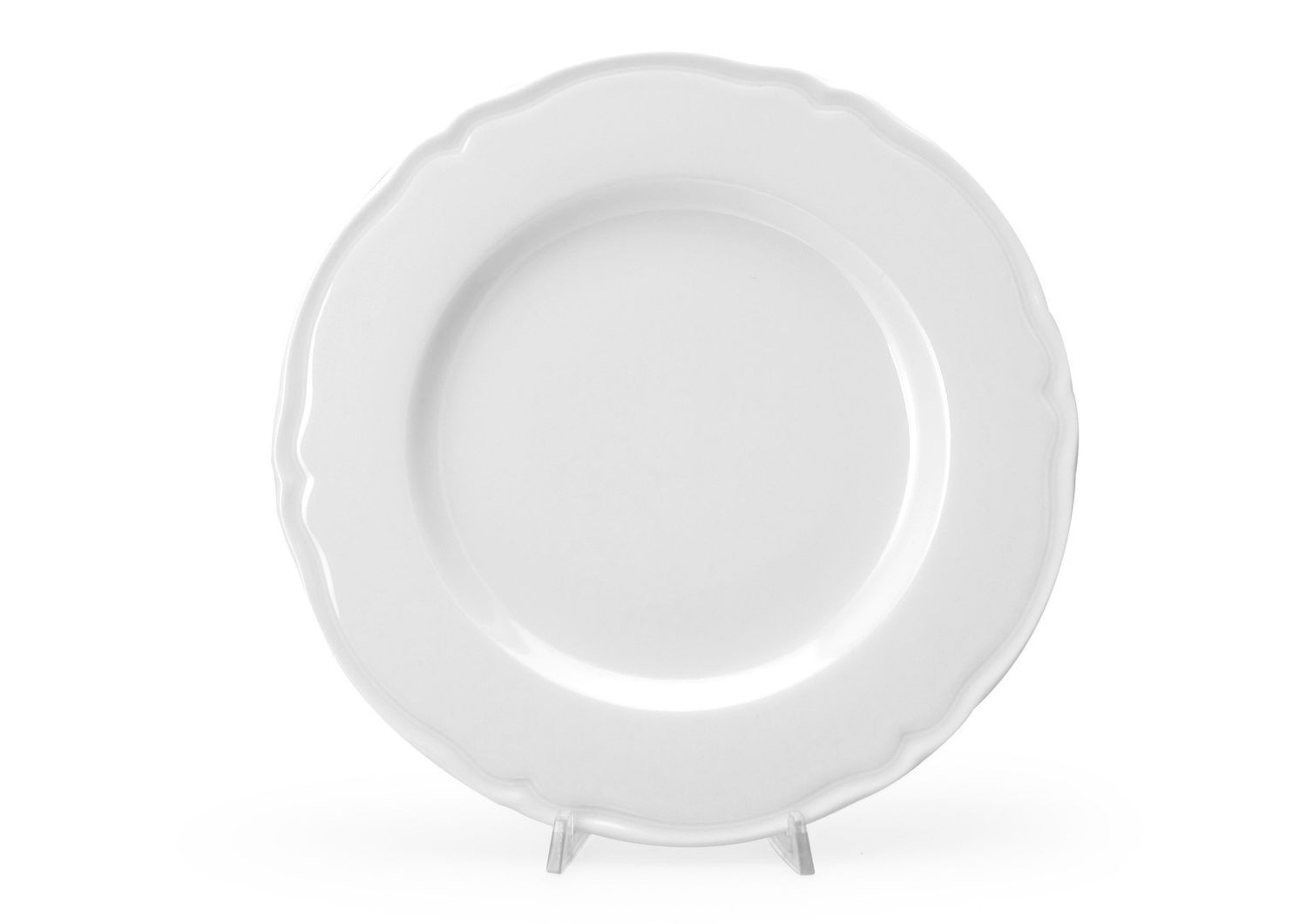 Piatto Piano Saturnia Roma Bianco - Diametro 23.5 Cm - Stile Classico - Foto 6