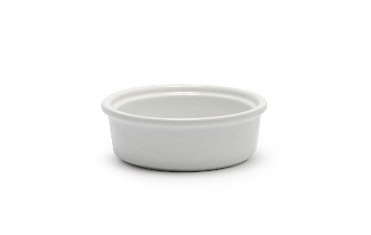 Lioness round mold 11.5x4 cm in white glazed porcelain Justwhite