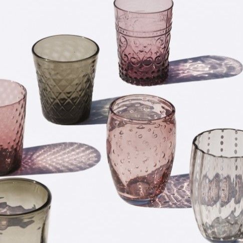 Zafferano - 6 Tumbler Grau Ametist/deko Melting pot