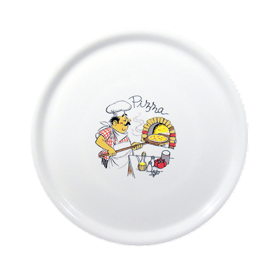 Saturnia - Piatto pizza decorato 31 cm Napoli