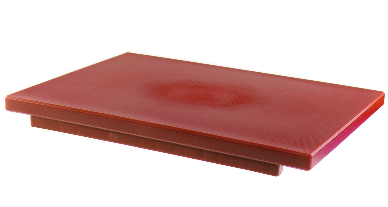 Mc - Tagliere con fermi politilene rosso 40 x 30 cm