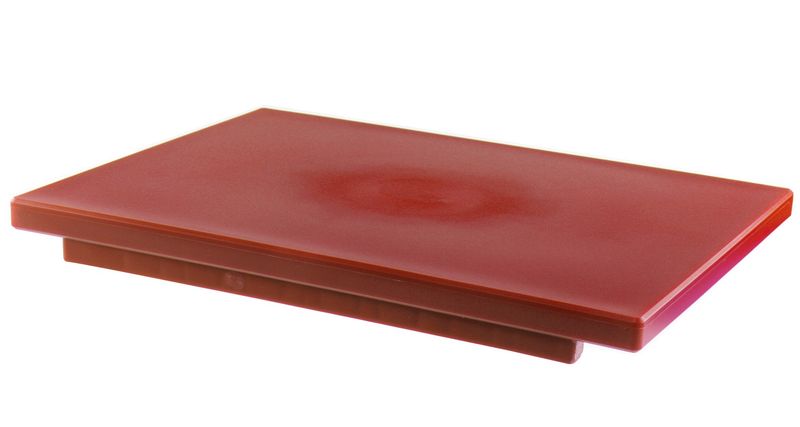 Mc - Tagliere con fermi politilene rosso 40 x 30 cm