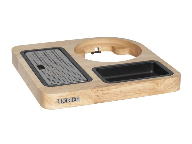 Corby - Vassoio di benvenuto compatto legno chiaro 23 x 22,6 cm Canterbury