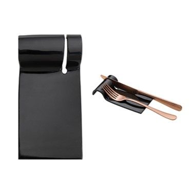 Tirolix - Cutlery Rest Venezia 14.5 x 7.2 cm Black