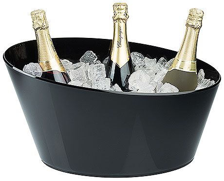 Oval Bottle Bucket 46.5 x 25 cm Black - Contacto