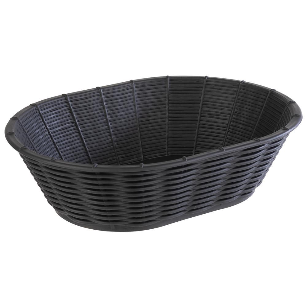 APS - Cesto ovale &quot;Wicker Look&quot; 17 x 23 cm Nero