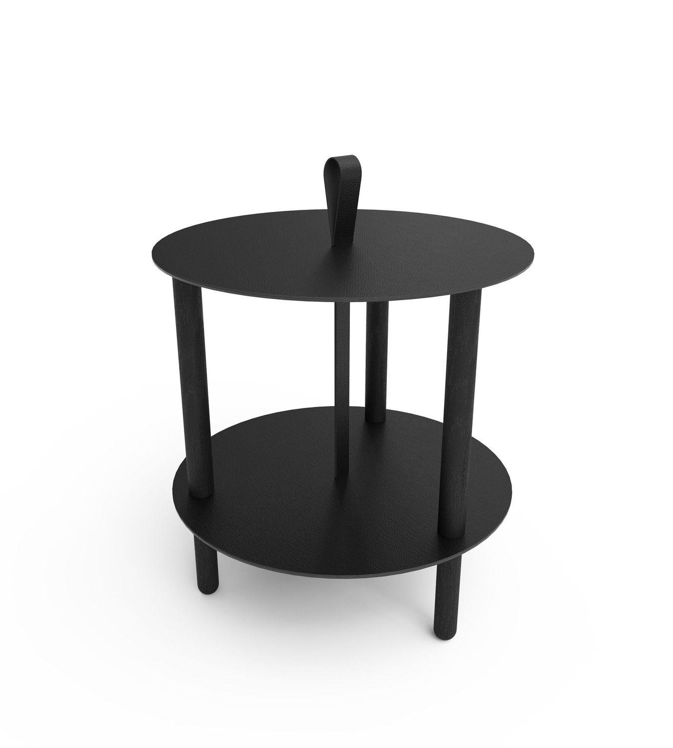 Lind DNA - Tisch Bull black/Oak smoked/Steel black 48x50 cm