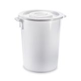 Bidone Con Coperchio 30 lt Bianco Corallo - Giganplast