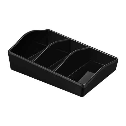 Aliseo - Vassoio con scomparti Welcome Trays Nero 130 x 40 x 100 mm