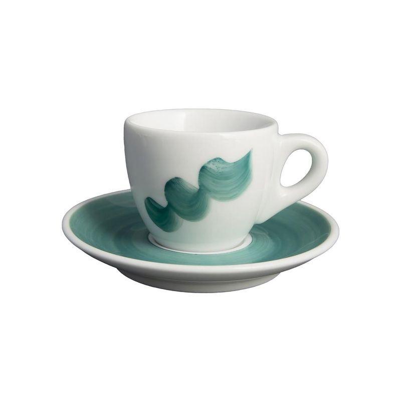 Tazza Caffè Con Piatto 8 cl Onda Verde Verona - Ancap