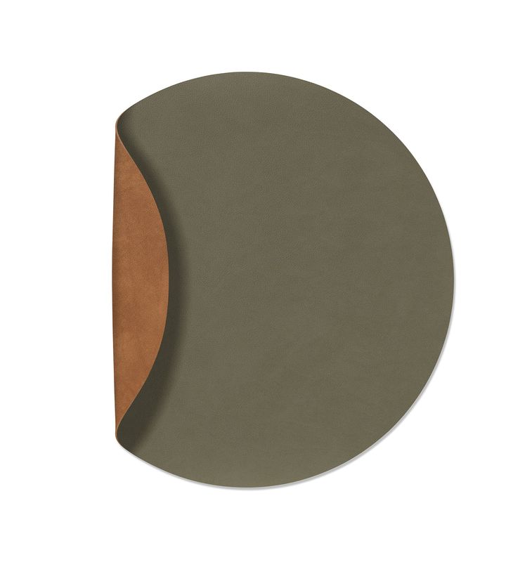 Lind DNA - Tischset Double Circle Nupo army green/Nupo nature 40 cm