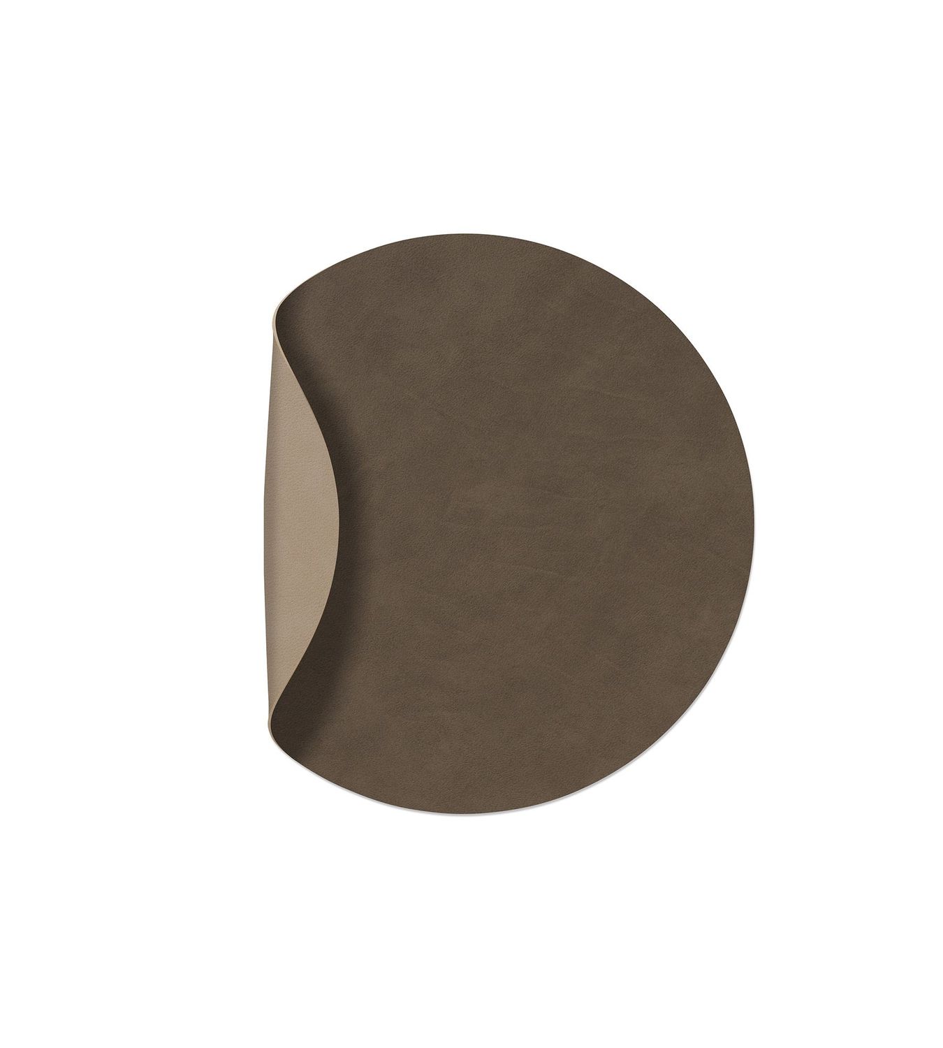 Lind DNA - Tovaglietta Double Circle Nupo caviar/Nupo clay brown 30 cm