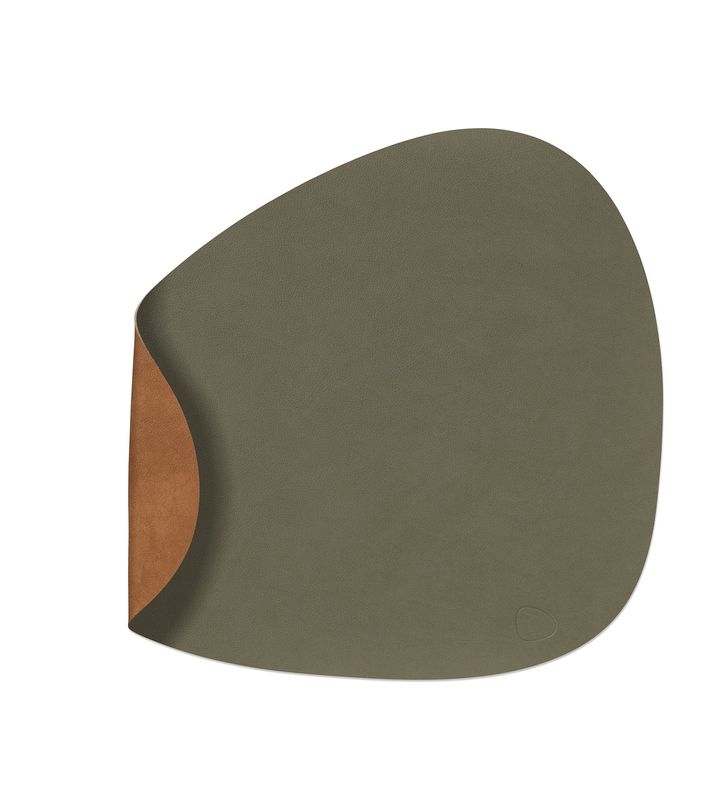 Lind DNA - Tovaglietta Double Curve Nupo army green/Nupo nature 37x44 cm