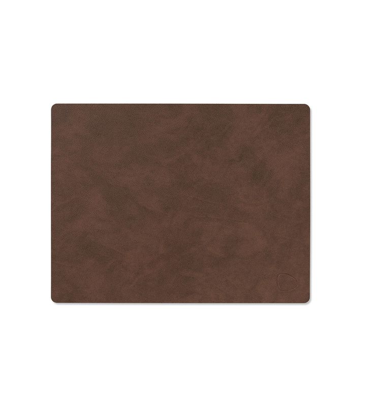 Lind DNA - Tovaglietta Nupo Square dark brown 26,5x34,5 cm