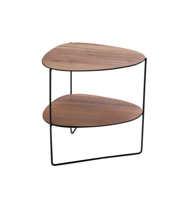 Lind DNA - Tavolino Walnut/Steel black 37x44x45 cm