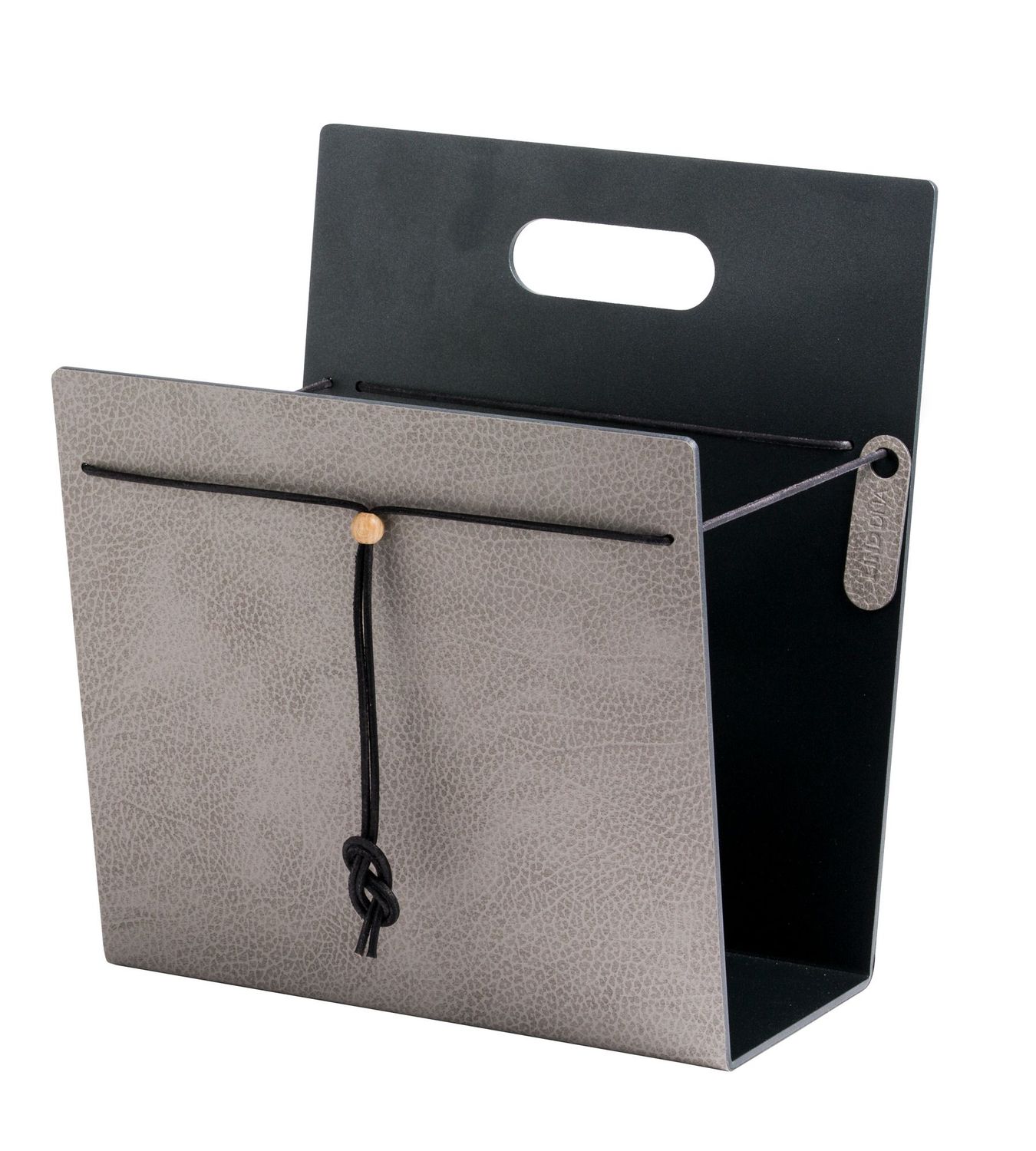 Lind DNA - Portariviste Hippo anthracite-grey/Alu anthracite/Leather Cord black 25x31x11 cm