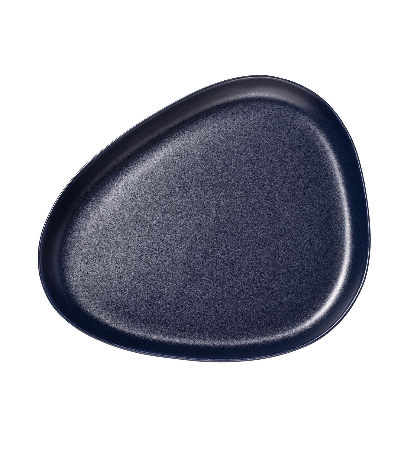 Lind DNA - Platter Plate Curve Stoneware navy blue 30x35x3 cm