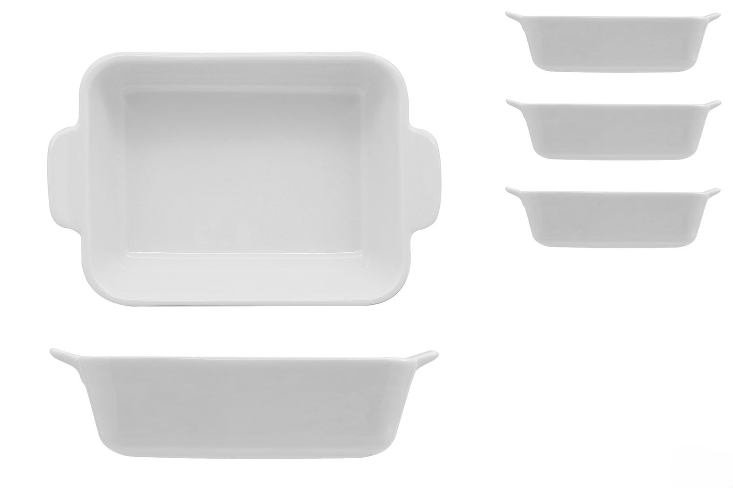 Lioness - Mini casseruole rettangolari 3 pezzi 13,8 cm Justwhite