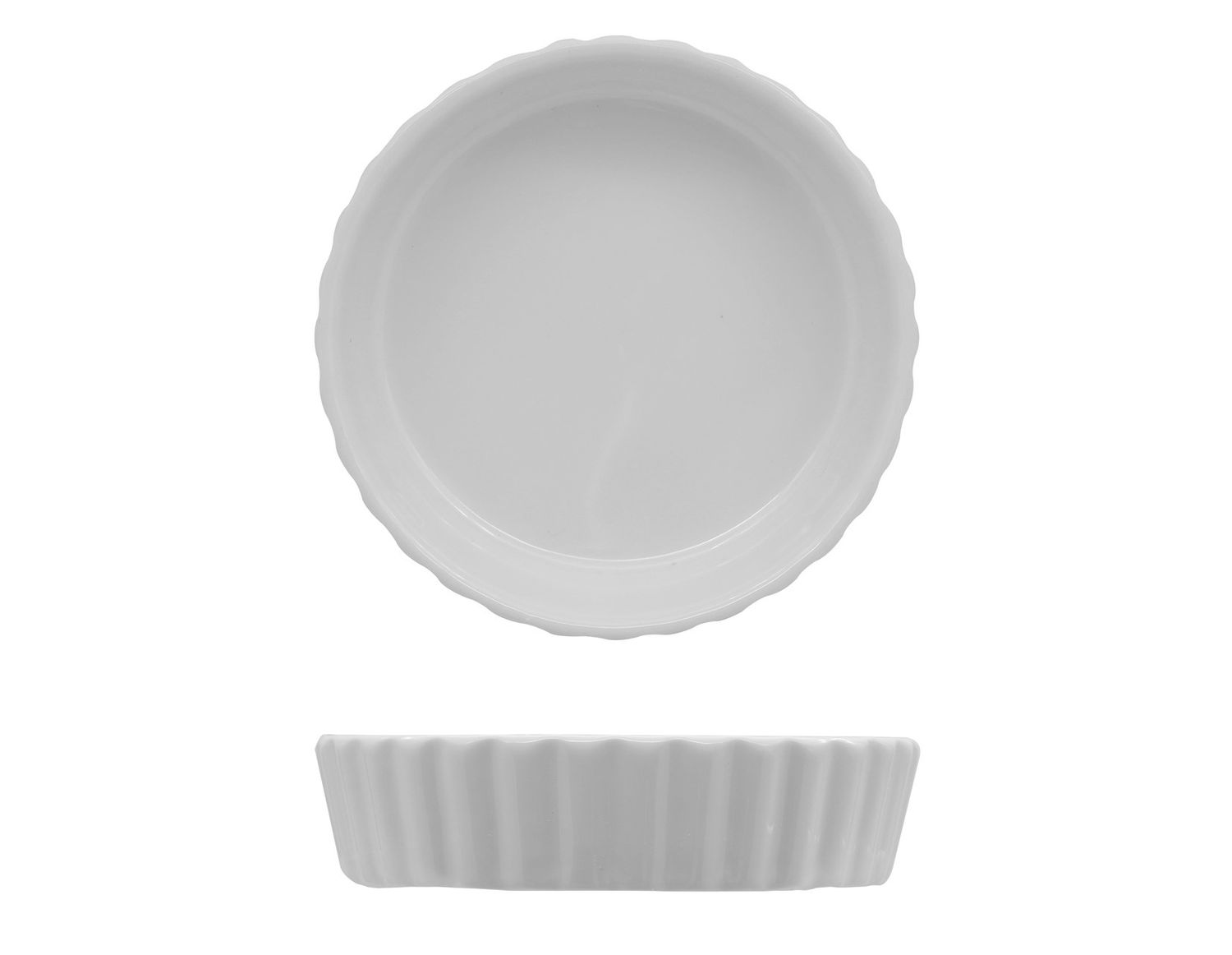 Lioness mini tart pans 11.5 cm in white porcelain Justwhite for horeca use