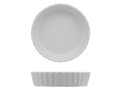 Lioness mini tart pans 11.5 cm in white porcelain Justwhite for horeca use