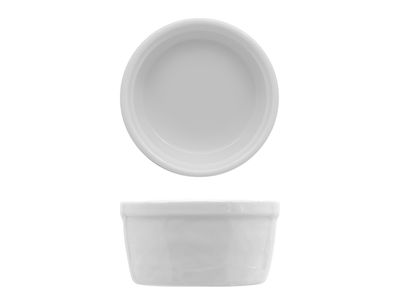 Lioness Ramequin 9,5 cm aus weißem Porzellan Justwhite für Horeca