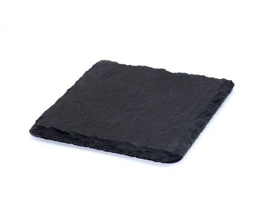 Tirolix - Vassoio per cosmetici in ardesia 10 x 10 cm Nero