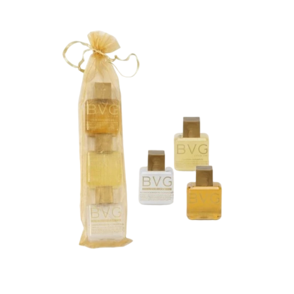 Tirolix - Set mit Shampoo, Duschgel und Körpermilch Gold 24K