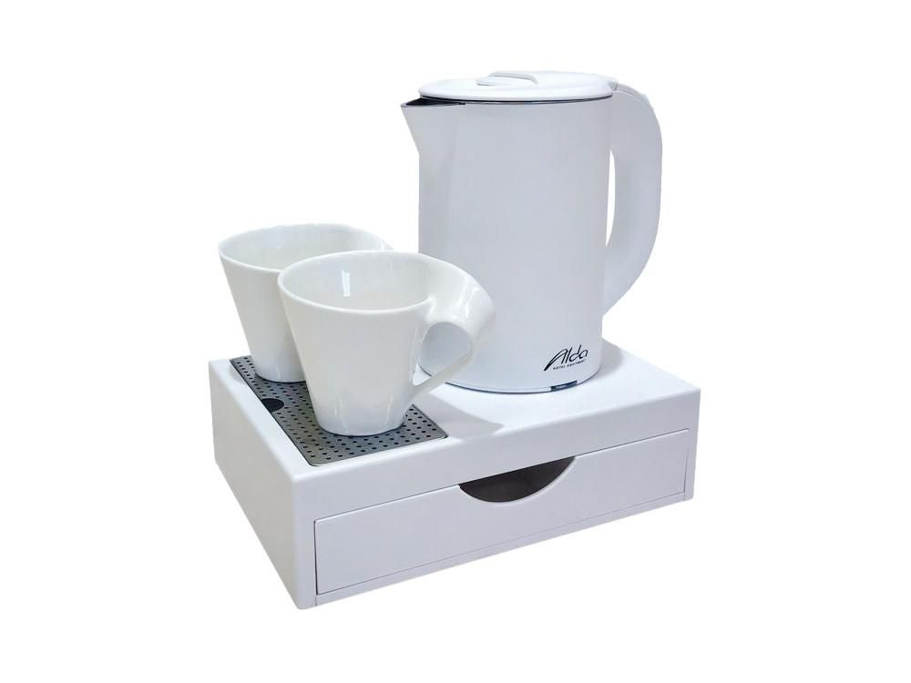 Tirolix - Set di cortesia con bollitore 0,8 l Mini Bianco