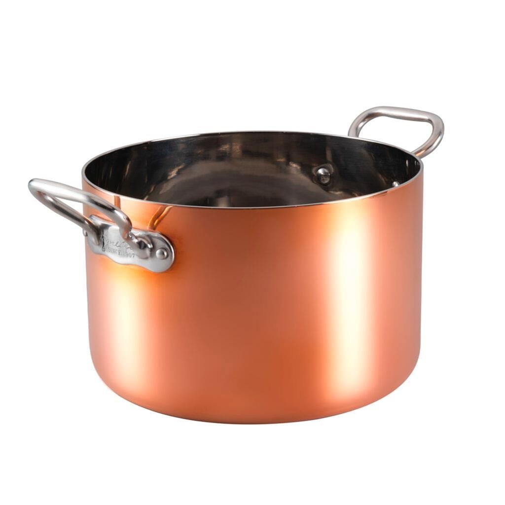 Agnelli - Casseruola Alta 2 Manici 24 cm Copper 4 Induzione