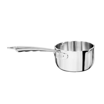 Agnelli - Casseruola Alta 1 Manico Con 2 Becchi 14 cm Alu-Inox 5 Ply