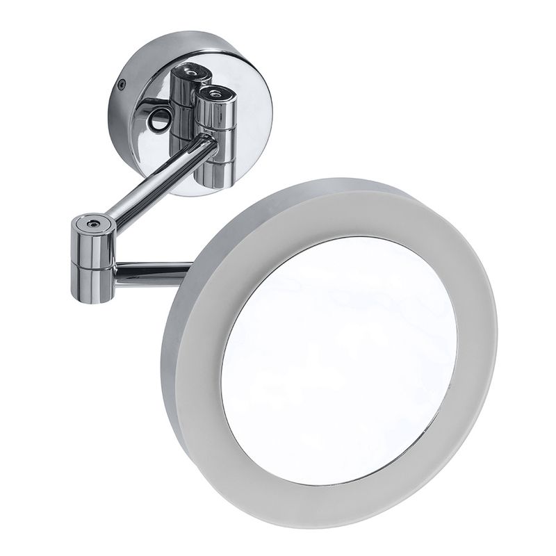 Tirolix - Specchio cosmetico con luce LED 20 cm Cromato