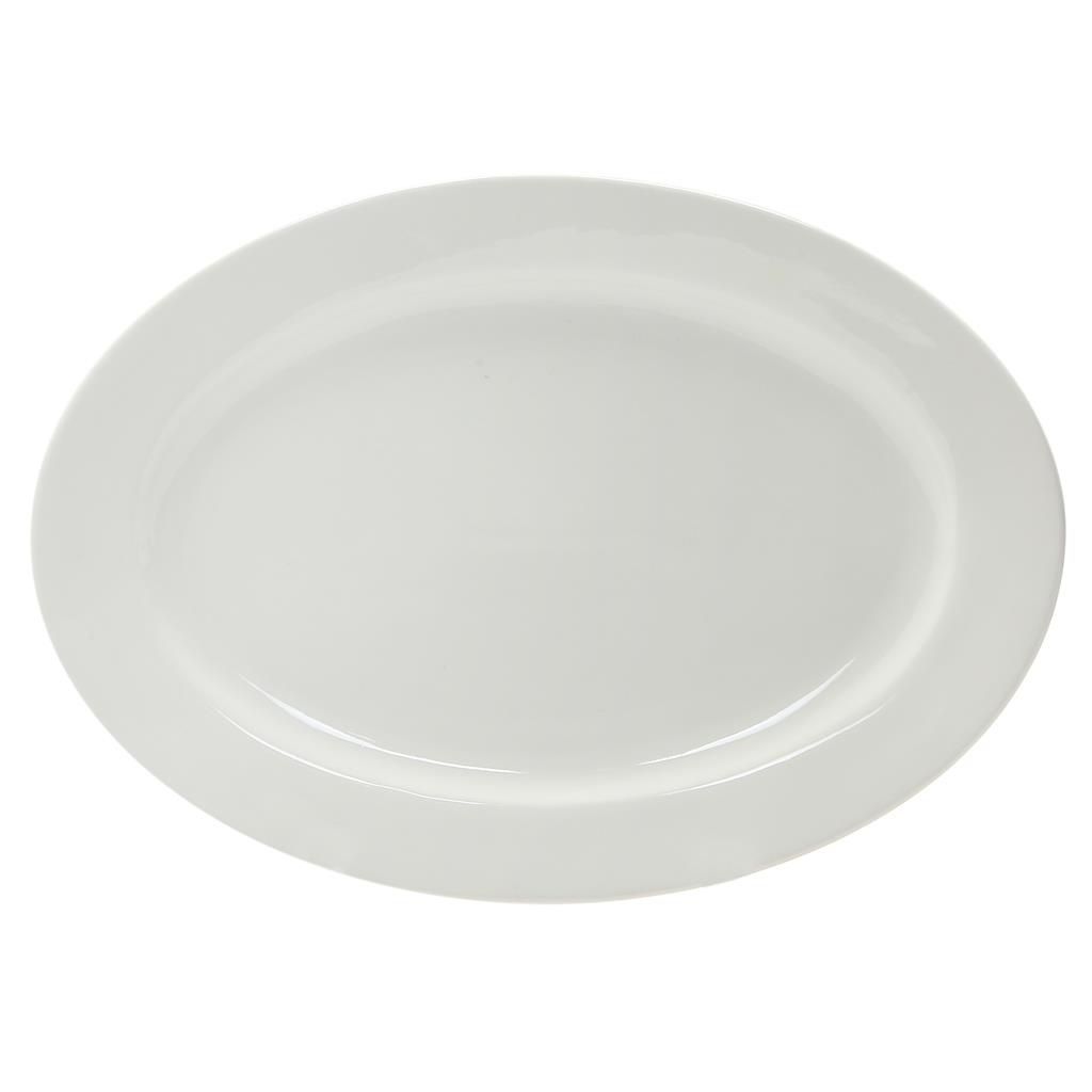 Piatto Ovale 36,5 cm Ritz New Bone Liscia - Luzerne