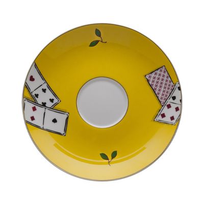 Geminiano Cozzi - Piattino per tazza tè/cappuccino 15 cm Carte da Zogo