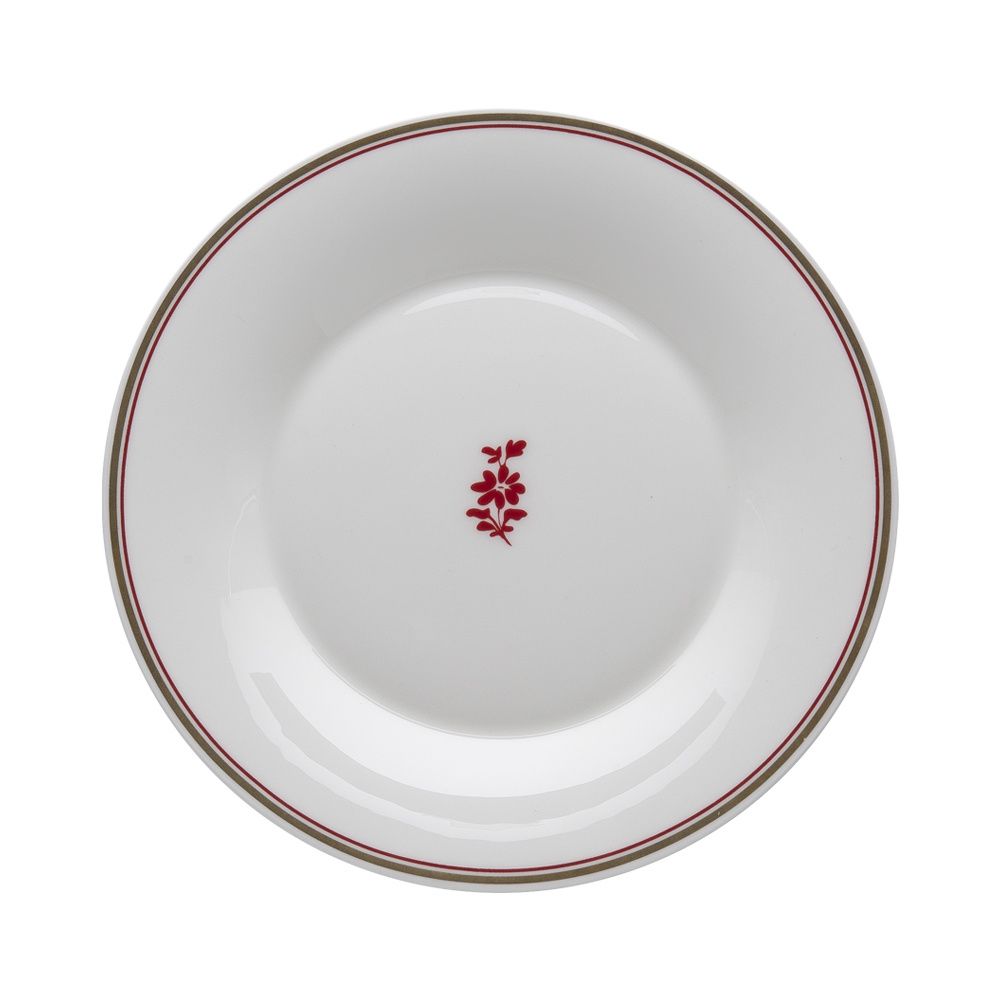 Geminiano Cozzi - Piatto dessert 22 cm Feston e Cadena Rosso