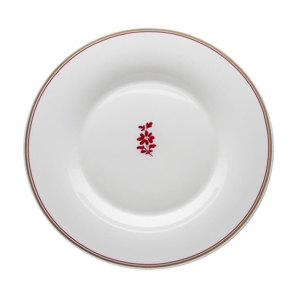 Geminiano Cozzi - Piatto piano 28 cm Feston e Cadena Rosso