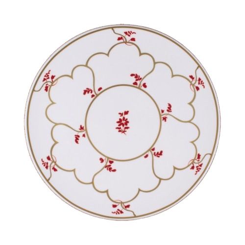 Geminiano Cozzi - Piatto dessert flat 28 cm Feston e Cadena Rosso