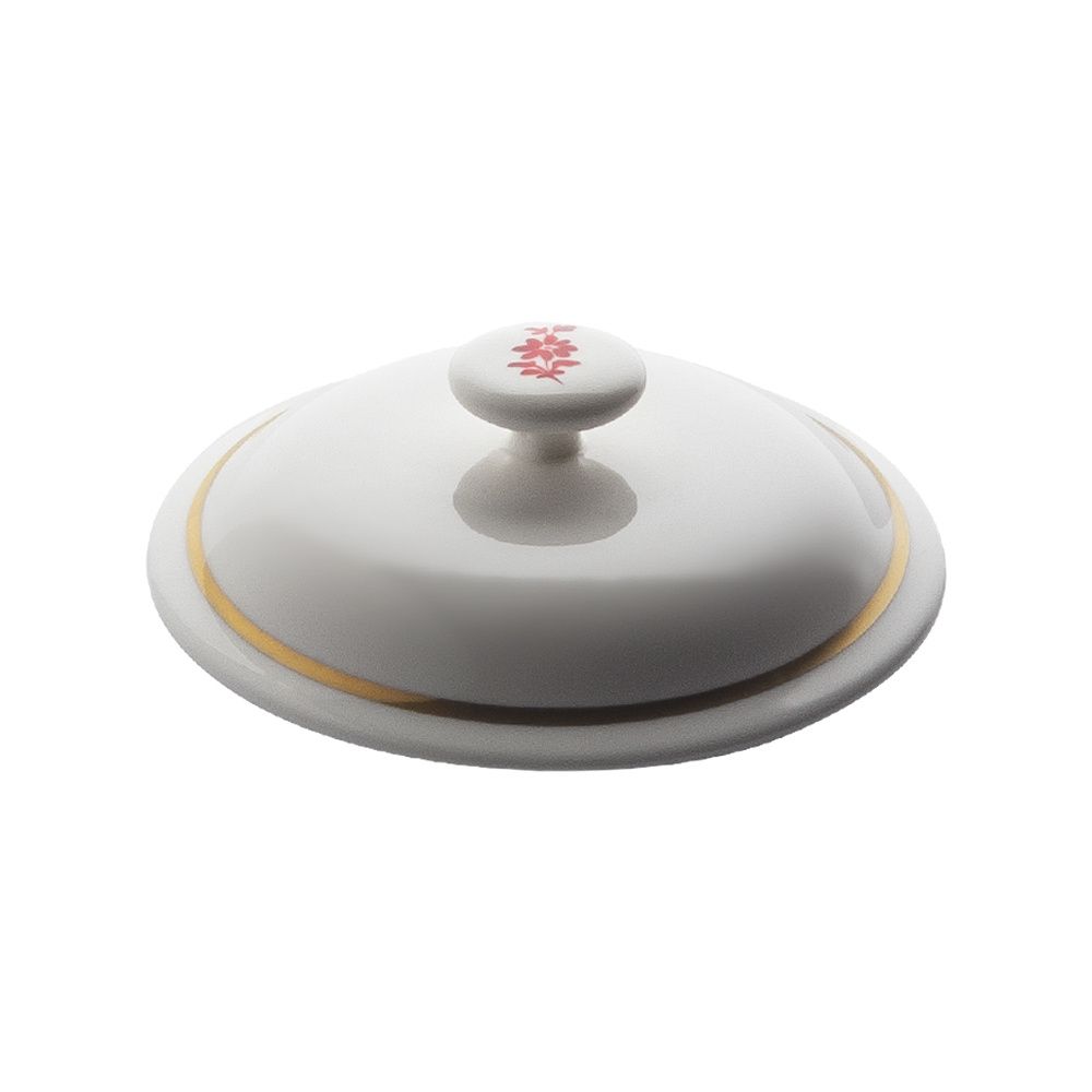 Geminiano Cozzi - Coperchio per tazza caffè 8 cm Feston e Cadena Rosso