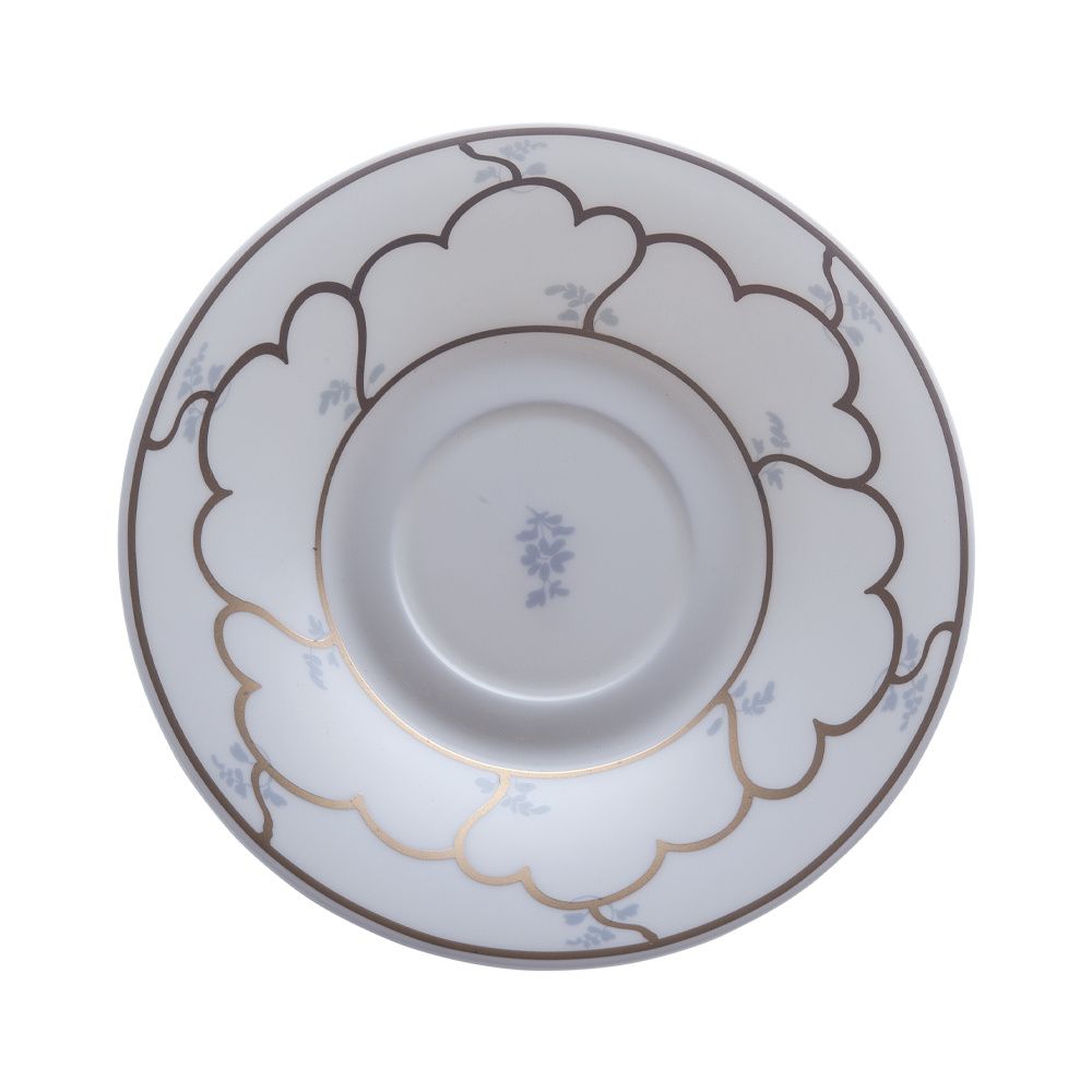 Geminiano Cozzi - Piattino per tazza tè/cappuccino 16 cm Feston e Cadena Azzurro