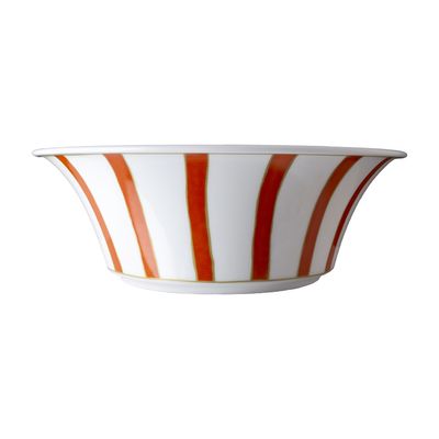 Geminiano Cozzi - Insalatiera 24 cm Striche Arancio e Oro