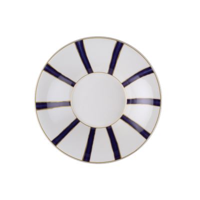 Geminiano Cozzi - Piatto fondo 22 cm Striche Blu e Oro