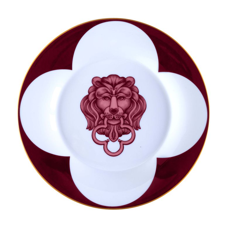 Geminiano Cozzi - Piatto dessert 22 cm El Leon Rosa