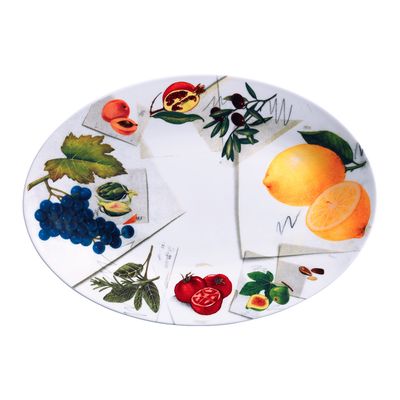 Geminiano Cozzi - Piatto ovale 37 x 26,5 cm Vegan La Cucina Italiana