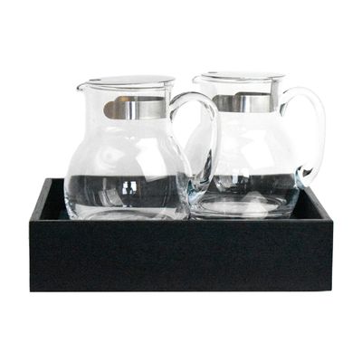 Yegam - Espositore refrigerato con 2 caraffe nero GN 1/2 T-Collection