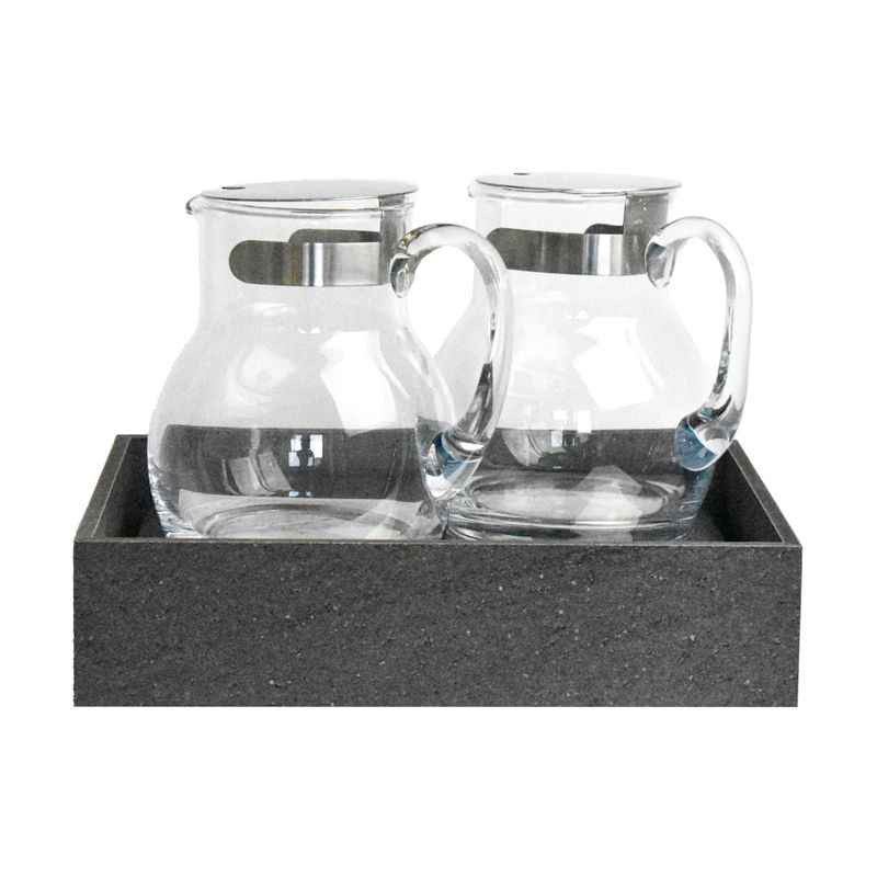 Yegam - Espositore refrigerato in Roccia con 2 caraffe GN 1/2 T-Collection